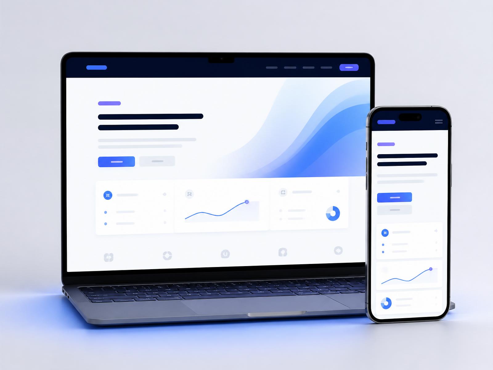 Mockup nowoczesnej strony internetowej